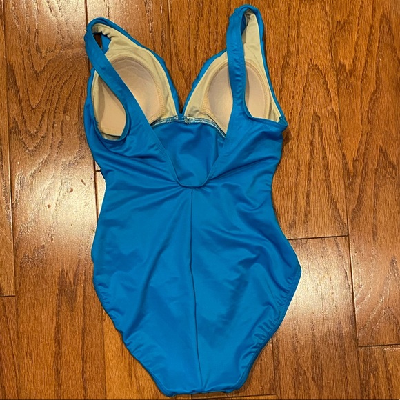 Miraclesuit | blue shaping one piece bathing suit. - Picture 3 of 4
